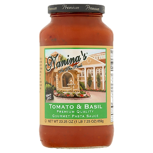Nanina's In The Park Tomato & Basil Premium Quality Gourmet Pasta Sauce, 23.25 oz