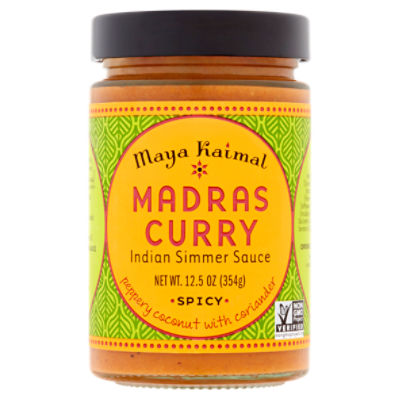 Maya Kaimal Spicy Madras Curry Indian Simmer Sauce, 12.5 oz