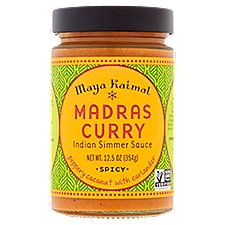 Maya Kaimal Spicy Madras Curry, Indian Simmer Sauce, 12.5 Ounce