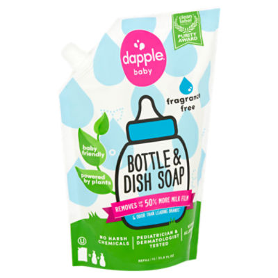 Dapple Bottle & Dish Soap - Fragrance Free - 3 fl oz