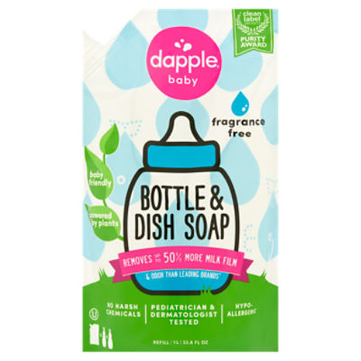 Dapple Baby, Bottle and Dish Soap Dish Liquid Plant Based