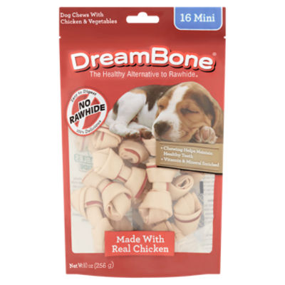 DreamBone Mini Dog Chews with Chicken & Vegetables, 16 count, 9.0 oz, 9 Ounce