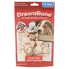 DreamBone Mini Dog Chews with Chicken & Vegetables, 16 count, 9.0 oz