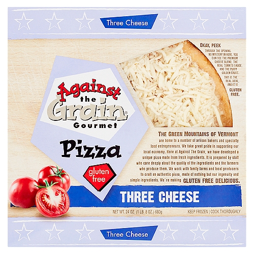 Against the Grain Gourmet Gluten Free Three Cheese Pizza, 24 oz