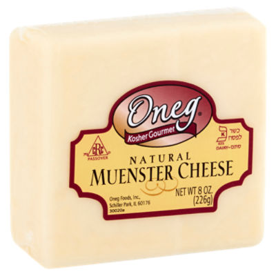 Oneg Kosher Muenster Chunk Cheese, 8 oz