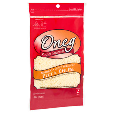 Oneg Natural Fancy Shredded Pizza Cheese, 8 oz