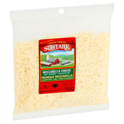 Schtark Natural Fancy Shredded Mozzarella Cheese, 2 lbs