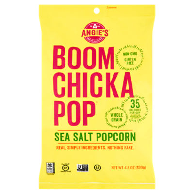 Angie's Boom Chicka Pop Sea Salt Popcorn, 4.8 oz, 5 Ounce