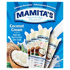 Mamita's Homemade Style Flavored Ice, Coconut Cream, 16 Fluid ounce