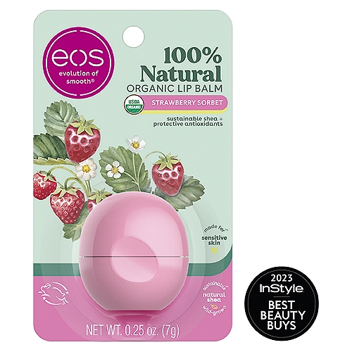 Evolution of Smooth Strawberry Sorbet 100% Natural Organic Lip Balm, 0.25 oz
