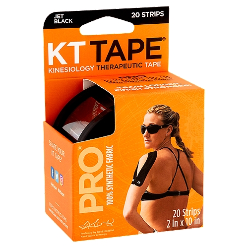KT Tape Pro Jet Black Kinesiology Therapeutic Tape, 20 count - ShopRite