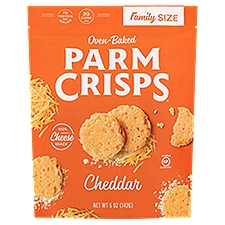 Parm Crisps Oven-Baked Cheddar Cheese Snack Family Size, 5 oz