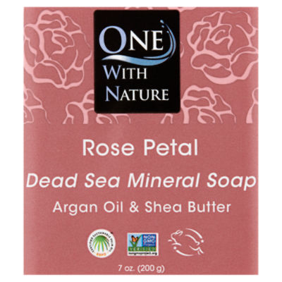 Rose Petal Soap with Dead Sea Minerals, Argan Oil & Shea Butter, and Rose  Petals, 7 oz