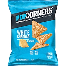 Popcorners The Crunchy And Wholesome White Cheddar Flavored, Popped-Corn Snack, 1 Ounce