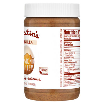 Justin's Vanilla Almond Butter, 16 oz