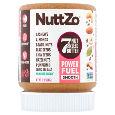 NuttZo Power Fuel Smooth 7 Nut & Seed Butter, 12 oz