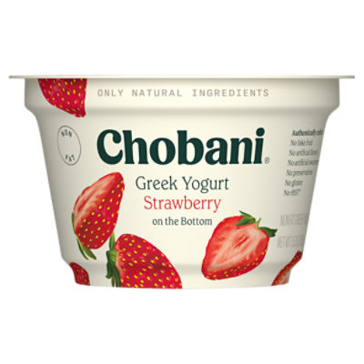 Chobani Nonfat Greek Strawberry on the Bottom Yogurt 5.3 oz Gourmet