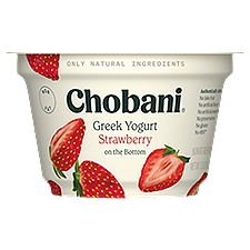 Chobani Greek Yogurt - Strawberry Fruit on the Bottom, 5.3 Ounce
