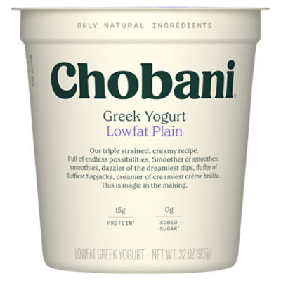 Chobani® Low-Fat Plain Greek Yogurt 32oz