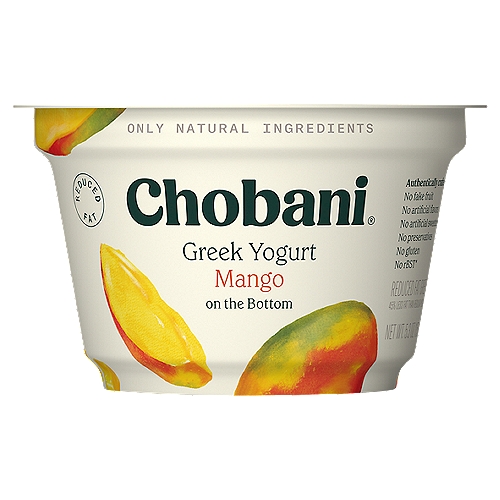 Low-fat yogurt. 2% milkfat. Only natural ingredients. No artificial sweeteners. No preservatives. Includes live and active cultures. Three types of probiotics