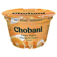 Chobani Orange & Cream Blended, Greek Yogurt, 5.3 Ounce