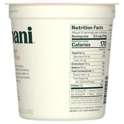 Chobani plain shop greek yogurt