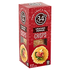 34 Degrees Crispbread - Cracked Pepper, 4.5 Ounce