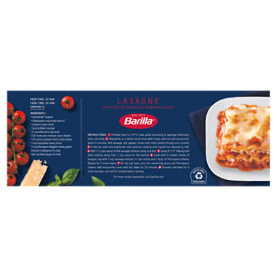 Barilla Wavy Lasagne Pasta Non-GMO, Kosher Certified, 16 oz