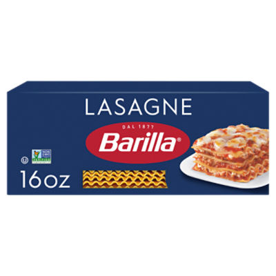 Barilla Wavy Lasagne Pasta, 16 oz. Box - Non-GMO Pasta Made with Durum Wheat Semolina - Kosher Certified Pasta