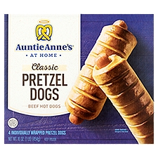 Auntie Anne's At Home Classic Beef Pretzel Hot Dogs, 4 count, 16 oz