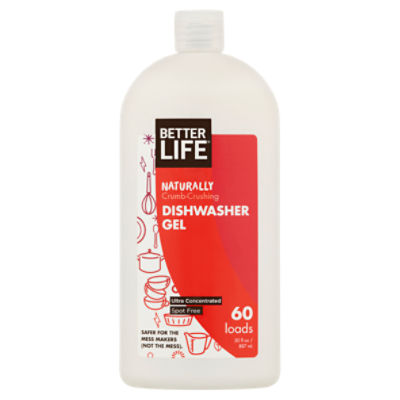 Better Life Naturally Crumb-Crushing Dishwasher Gel, 60 loads, 30 fl oz