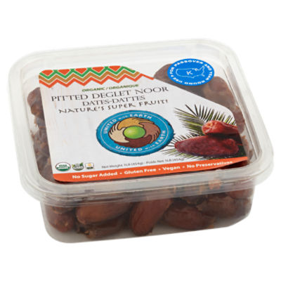 United With Earth Organic Pitted Deglet Noor Dates, 1 lb