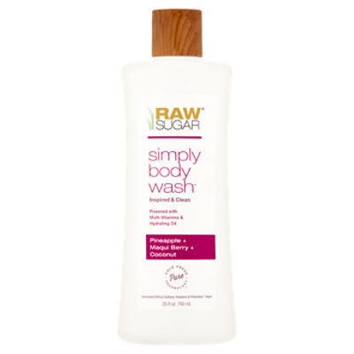 Raw Sugar Pineapple + Maqui Berry + Coconut Simply Body Wash, 25 fl oz, 25 Fluid ounce