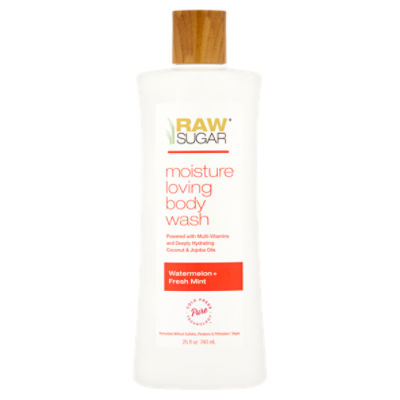 Raw Sugar Watermelon + Fresh Mint Moisture Loving Body Wash, 25 fl oz