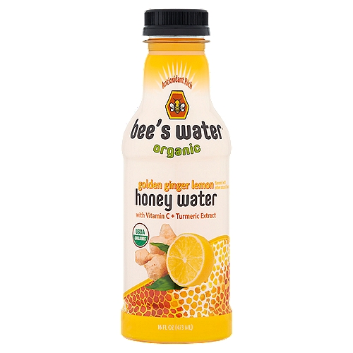 Bee's Water Organic Golden Ginger Lemon Honey Water, 16 fl oz