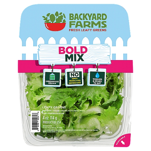 Backyard Farms Bold Mix Leafy Greens, 4 oz