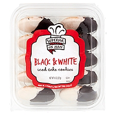 Superior on Main Black & White Iced Cake Cookies, 10 count, 8 oz