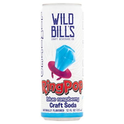 Wild Bill's Craft Beverage Co Ring Pop Blue Raspberry Craft Soda Limited Edition, 12 fl oz