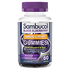 Sambucol Black Elderberry Gummies Dietary Supplement, 60 count