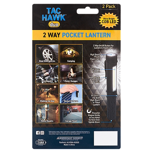 Tac Hawk XL Emergency & Camping Lantern - 2X Brighter - Battery Powere –  Shop TV Products
