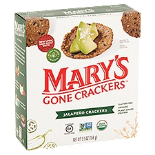 Mary's Gone Crackers Jalapeño Crackers, 5.5 oz