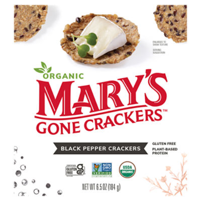 Mary's Gone Crackers Organic Black Pepper Crackers, 6.5 oz