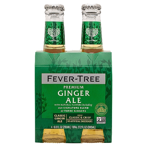Fever-Tree Premium Classic Ginger Ale, 6.8 fl oz, 4 count