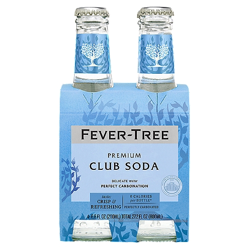Fever-Tree Premium Club Soda, 6.8 fl oz, 4 count