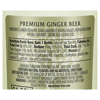 Fever-Tree Premium Ginger Beer, 6.8 fl oz, 4 count - The Fresh Grocer