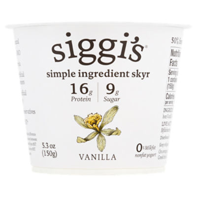 Siggi's Vanilla Nonfat Yogurt, 5.3 oz