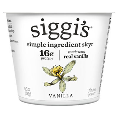 Siggi's Vanilla Nonfat Yogurt, 5.3 oz