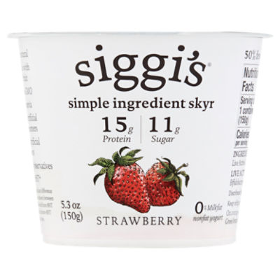 Siggi's Strawberry Nonfat Yogurt, 5.3 oz