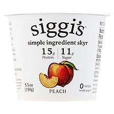 Siggi's Peach Nonfat Yogurt, 5.3 oz