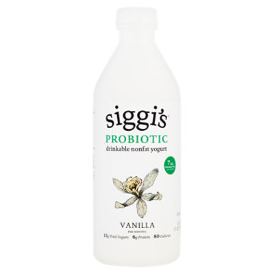 Siggis Vanilla Probiotic Drinkable Nonfat Yogurt 32 Fl Oz